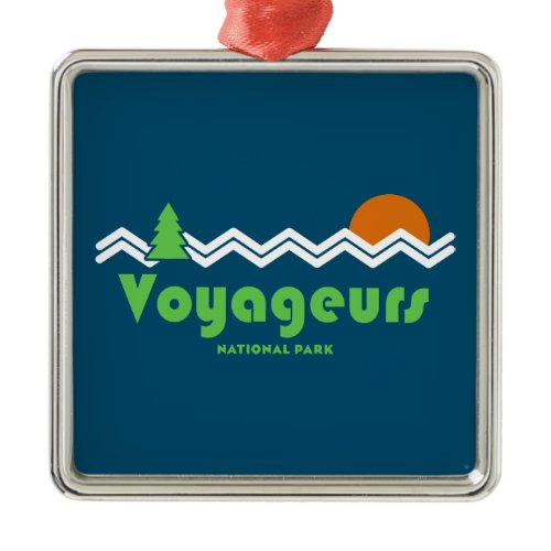 Voyageurs National Park Retro Metal Ornament