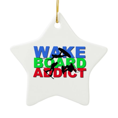 Wakeboard Addict Ceramic Ornament