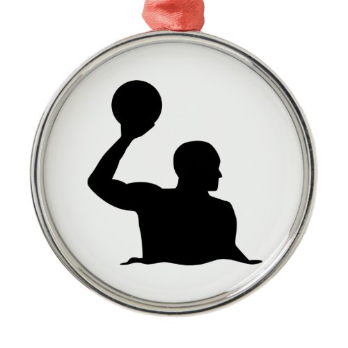 Water polo player metal ornament