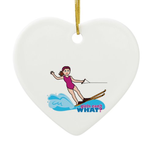 Water-Skier-Girl 1 Ceramic Ornament