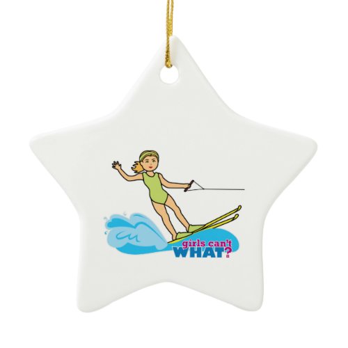 Water-Skier-Girl 2 Ceramic Ornament