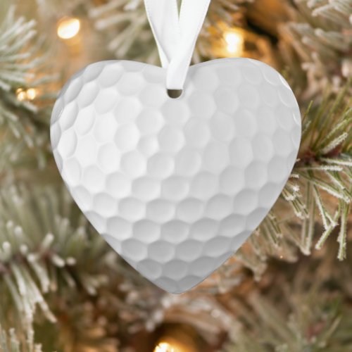 White Dimpled Golf Ball Texture Ornament