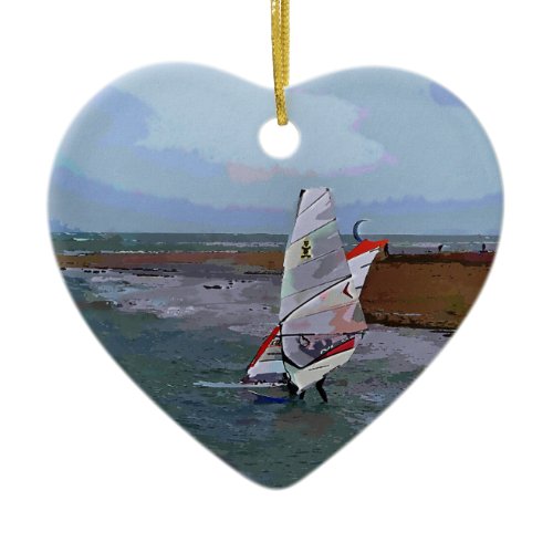 WINDSURFING CERAMIC ORNAMENT