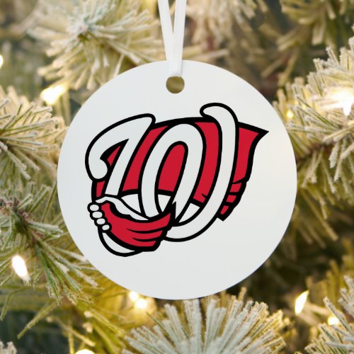 WKU Stylized Hilltopper Hand Logo Metal Ornament