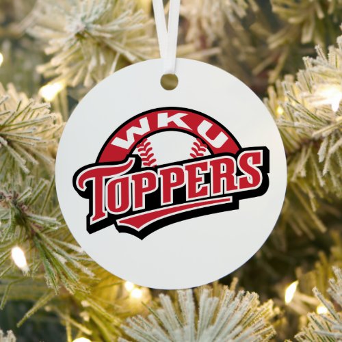 WKU Toppers Baseball Logo Metal Ornament